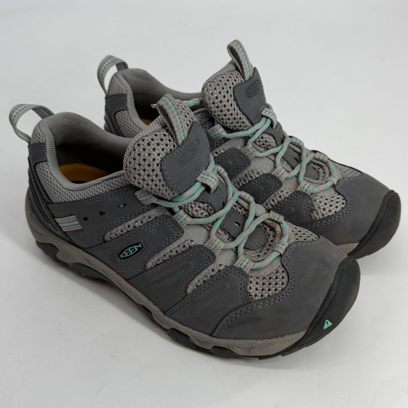 Keen Shoes - KEEN Voyageur Hiking Shoes Womens 8 Grey Mint Low Top Trail Sneakers